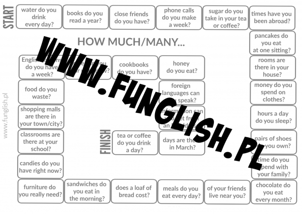 How many/much...? - gra planszowa (pdf) - obrazek 2