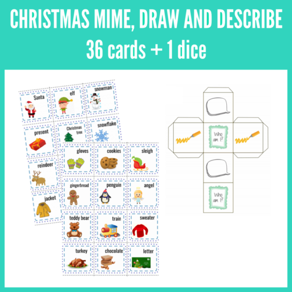 Christmas Mime, Draw or Describe (pdf)