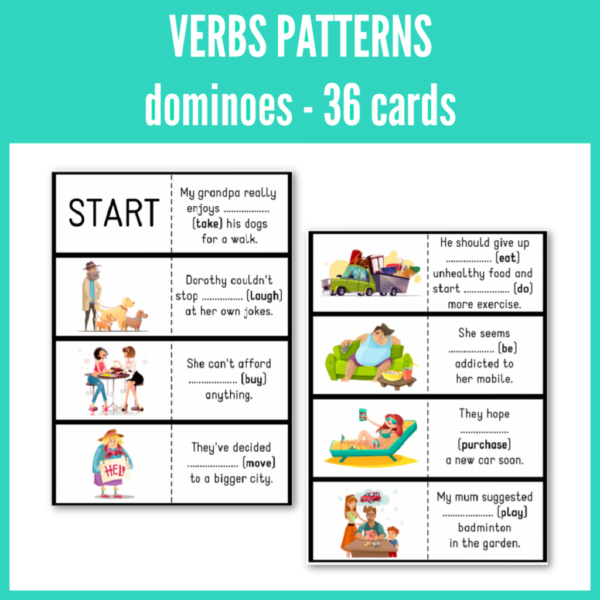 Verb Patterns Dominoes (pdf)