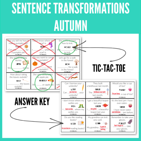Autumn Sentence Transformations (pdf) - obrazek 2