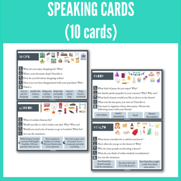 Speaking cards (A1+/A2/A2+)