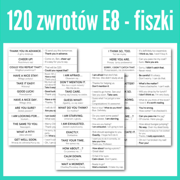 Zwroty - Exam8 - fiszki (pdf)