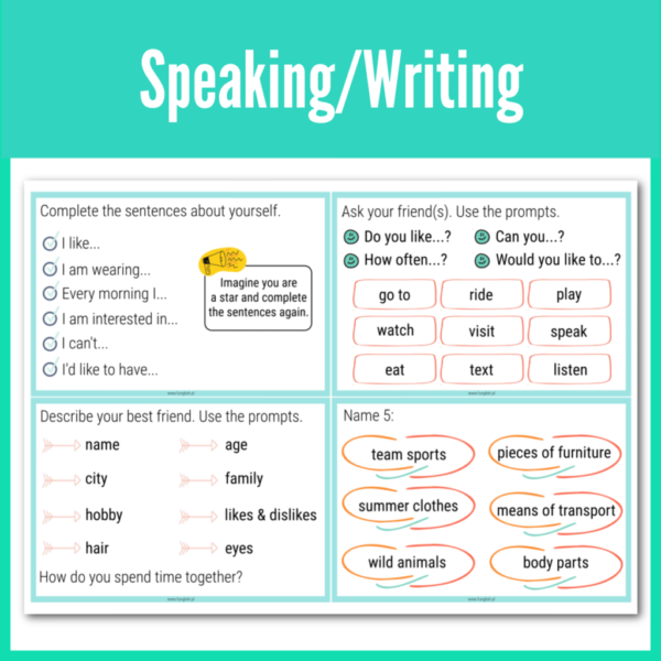 Speaking/Writing Mix (pdf)