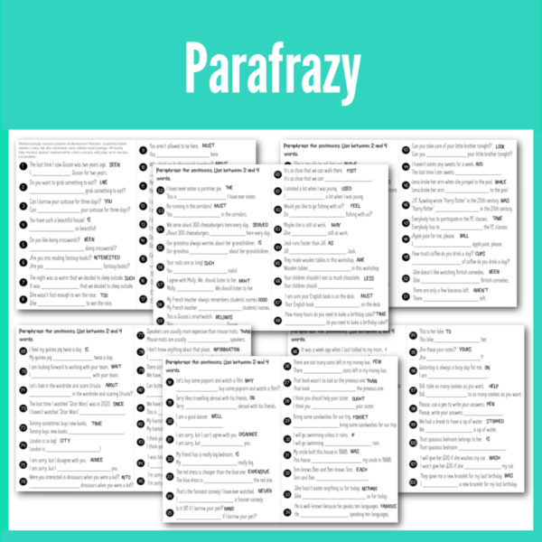 Parafrazy zdań (pdf)