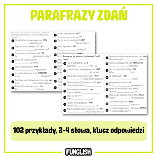 Parafrazy zdań (pdf) - obrazek 5