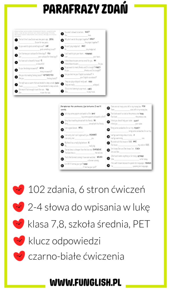 Parafrazy zdań (pdf) - obrazek 2
